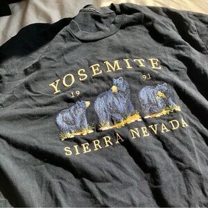 Brandy Melville Yosemite tshirt top rare navy blue embroidered shirt one size